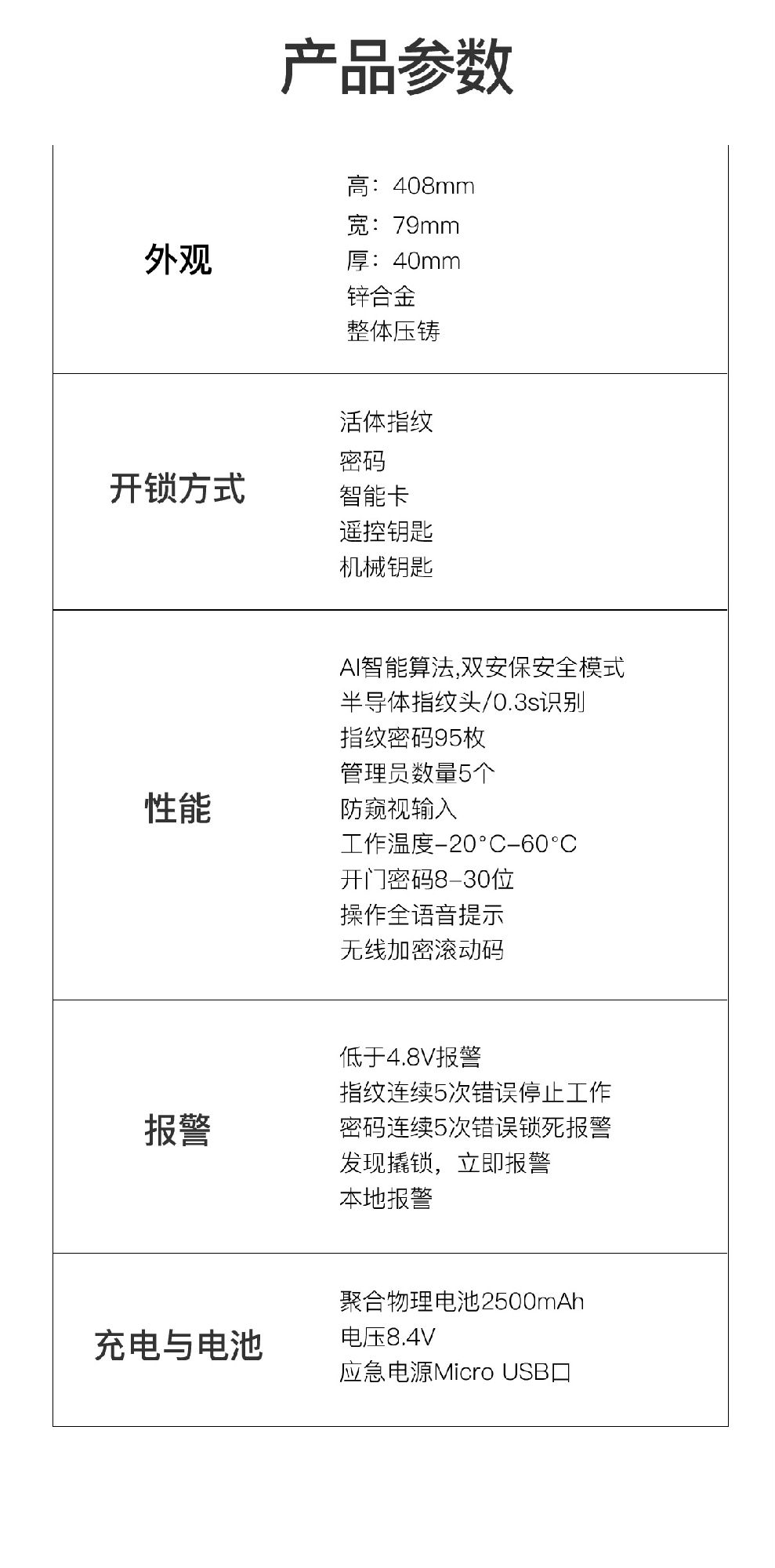 全自動(dòng)智能鎖A8